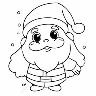 Cute Anime Santa Claus Coloring Page 13117-10618