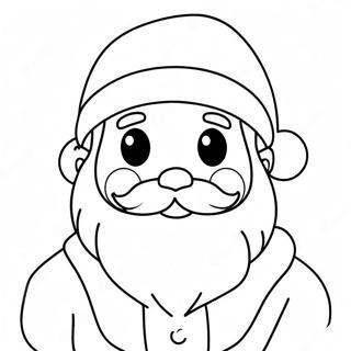 Cute Anime Santa Claus Coloring Page 13117-10619