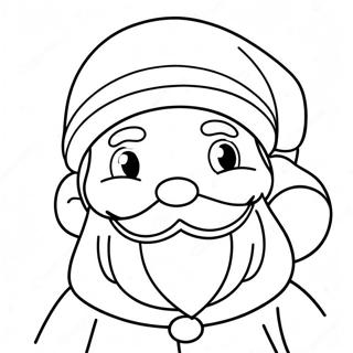 Cute Anime Santa Claus Coloring Page 13117-10620