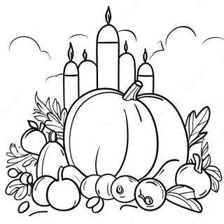 Thanksgiving Church Service Coloring Page 13146-10636