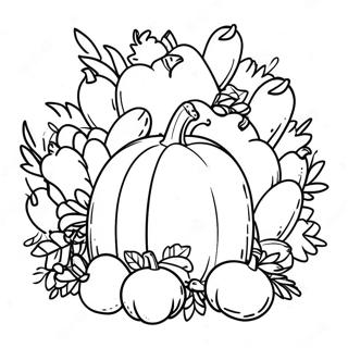 Happy Thanksgiving Church Gathering Coloring Page 13147-10638