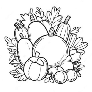 Happy Thanksgiving Church Gathering Coloring Page 13147-10640