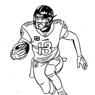 Lamar Jackson In Action Coloring Page 13187-10669