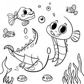 Friendly Sea Monster Coloring Page 13197-10677