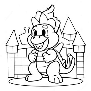 Bowser Jr In A Colorful Castle Coloring Page 13217-10690