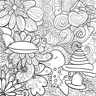 Vibrant Pop Art Patterns Coloring Page 13227-10701