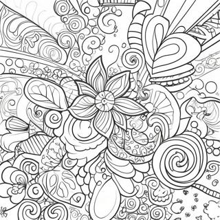 Vibrant Pop Art Patterns Coloring Page 13227-10703