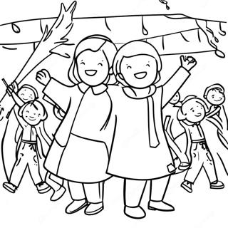 May Day Celebration Coloring Page 13246-10716