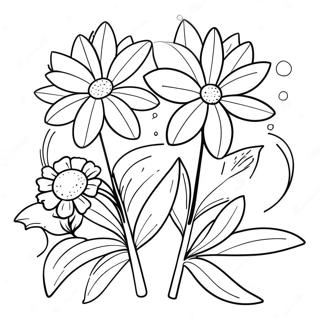 Colorful May Day Flowers Coloring Page 13247-10722