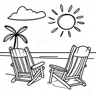 Sunny Day Beach Scene Coloring Page 13256-10720