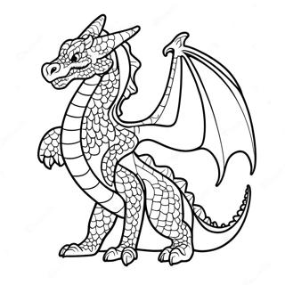 Advanced Realistic Dragon Coloring Page 13276-10736