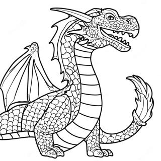 Majestic Fire Breathing Dragon Coloring Page 13277-10738