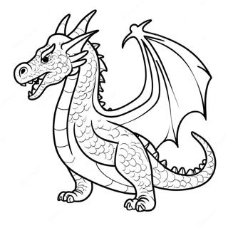 Majestic Fire Breathing Dragon Coloring Page 13277-10739