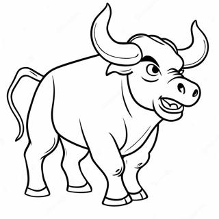 Angry Bull Coloring Page 13287-10754