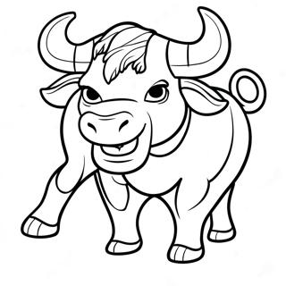 Angry Bull Coloring Page 13287-10755