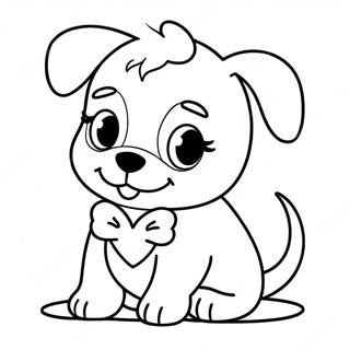 Puppy Valentine S Day Coloring Page 13296-10751