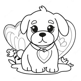 Puppy Valentine S Day Coloring Page 13296-10752