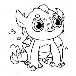 Cute Monster With Big Eyes Coloring Page 132-106