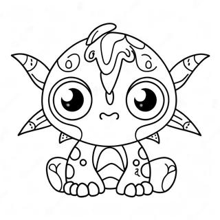 Cute Monster With Big Eyes Coloring Page 132-108