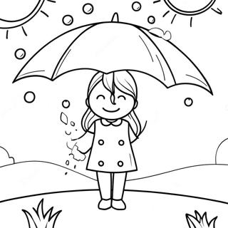 April Showers Bring May Flowers Coloring Pages