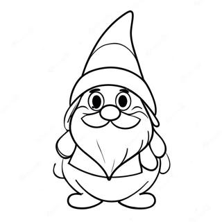 Festive Christmas Gnome With Hat Coloring Page 1332-1112