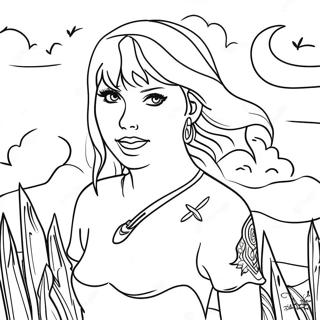 Taylor Swift Folklore Coloring Page 13336-10782