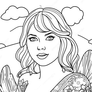 Taylor Swift Folklore Coloring Page 13336-10784