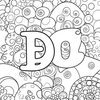 Bubble Letters Coloring Pages