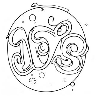 Bubble Letters Coloring Page 13356-10798