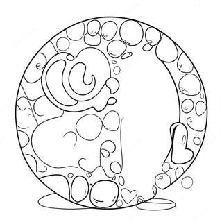 Bubble Letters Coloring Page 13356-10799