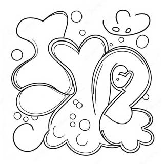 Bubble Letters Coloring Page 13356-10800