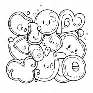 Bold Bubble Letters Coloring Page 13357-10801