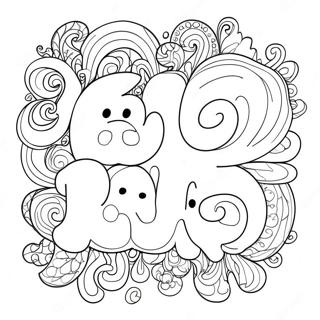 Bold Bubble Letters Coloring Page 13357-10802