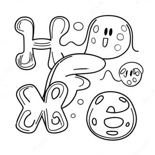 Bold Bubble Letters Coloring Page 13357-10803