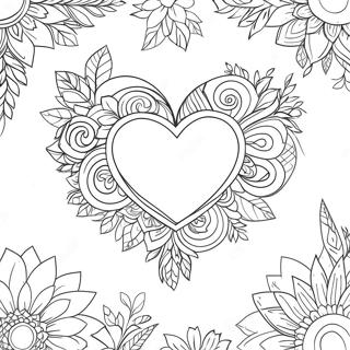 Heart Shaped Coloring Page 13376-10818