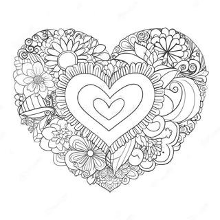 Heart Shaped Coloring Page 13376-10819