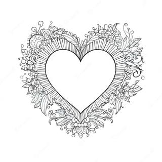 Sparkling Heart Coloring Page 13377-10821