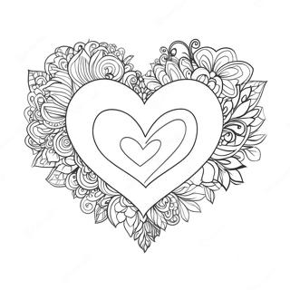 Sparkling Heart Coloring Page 13377-10822