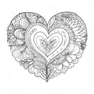 Sparkling Heart Coloring Page 13377-10823