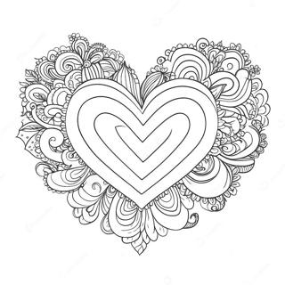 Sparkling Heart Coloring Page 13377-10824