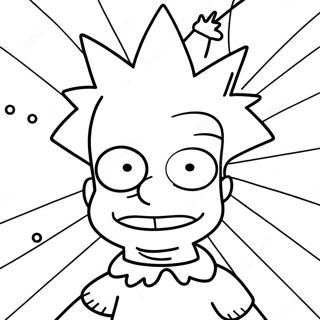 Trippy Bart Simpson Coloring Page 13386-10837