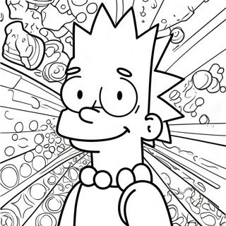 Trippy Bart Simpson Coloring Page 13386-10838