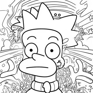 Trippy Bart Simpson Coloring Page 13386-10840