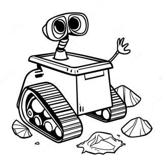 Wall E In A Trash Pile Coloring Page 13397-10835