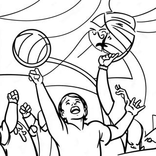 Exciting March Madness Tournament Coloring Page 13417-10859