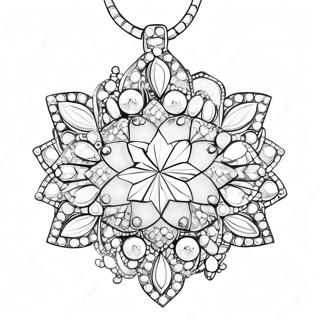 Sparkling Diamond Necklace Coloring Page 13427-10865