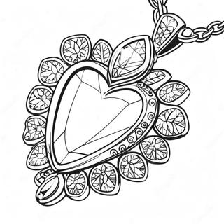 Sparkling Diamond Necklace Coloring Page 13427-10866