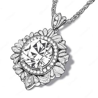 Sparkling Diamond Necklace Coloring Page 13427-10868