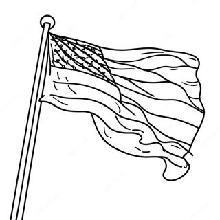 Patriotic American Flag Coloring Page 13457-10885