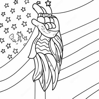 Patriotic American Flag Coloring Page 13457-10886